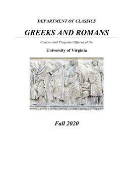 Greeks and Romans.Mlc