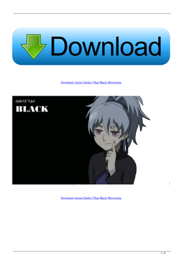 Download Anime Darker Than Black Meownime