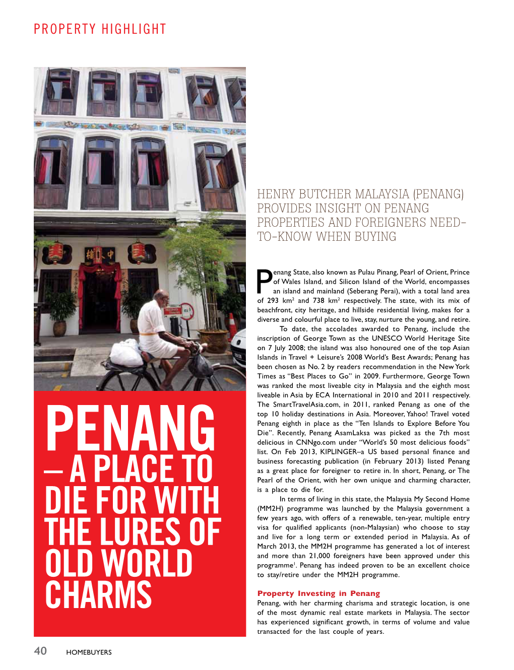 PENANG – a Place to Die for with the Lures of Old World Charms