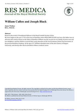 William Cullen and Joseph Black