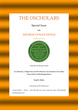 Special Issue ARTHUR CONAN DOYLE