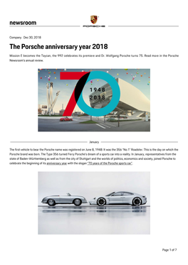 The Porsche Anniversary Year 2018 Mission E Becomes the Taycan, the 992 Celebrates Its Premiere and Dr