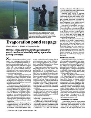 Evaporation Pond Seepage Soil Solution