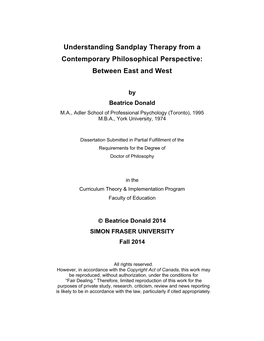 Understanding Sandplay Therapy from a Contemporary Philosophical Perspective: Between East and West