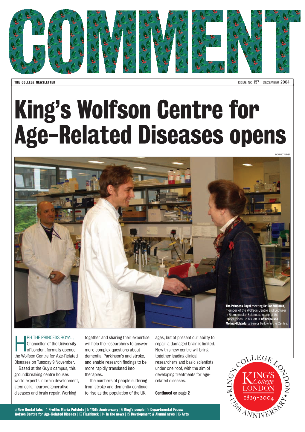 King's Wolfson Centre for Age-Related Diseases Opens