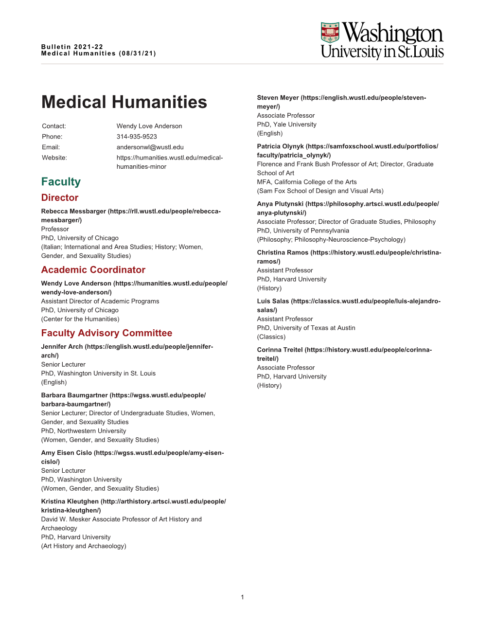 Medical Humanities (08/31/21)