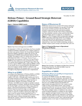 Defense Primer: Ground Based Strategic Deterrent (GBSD) Capabilities