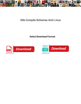 Glib-Compile-Schemas Arch Linux
