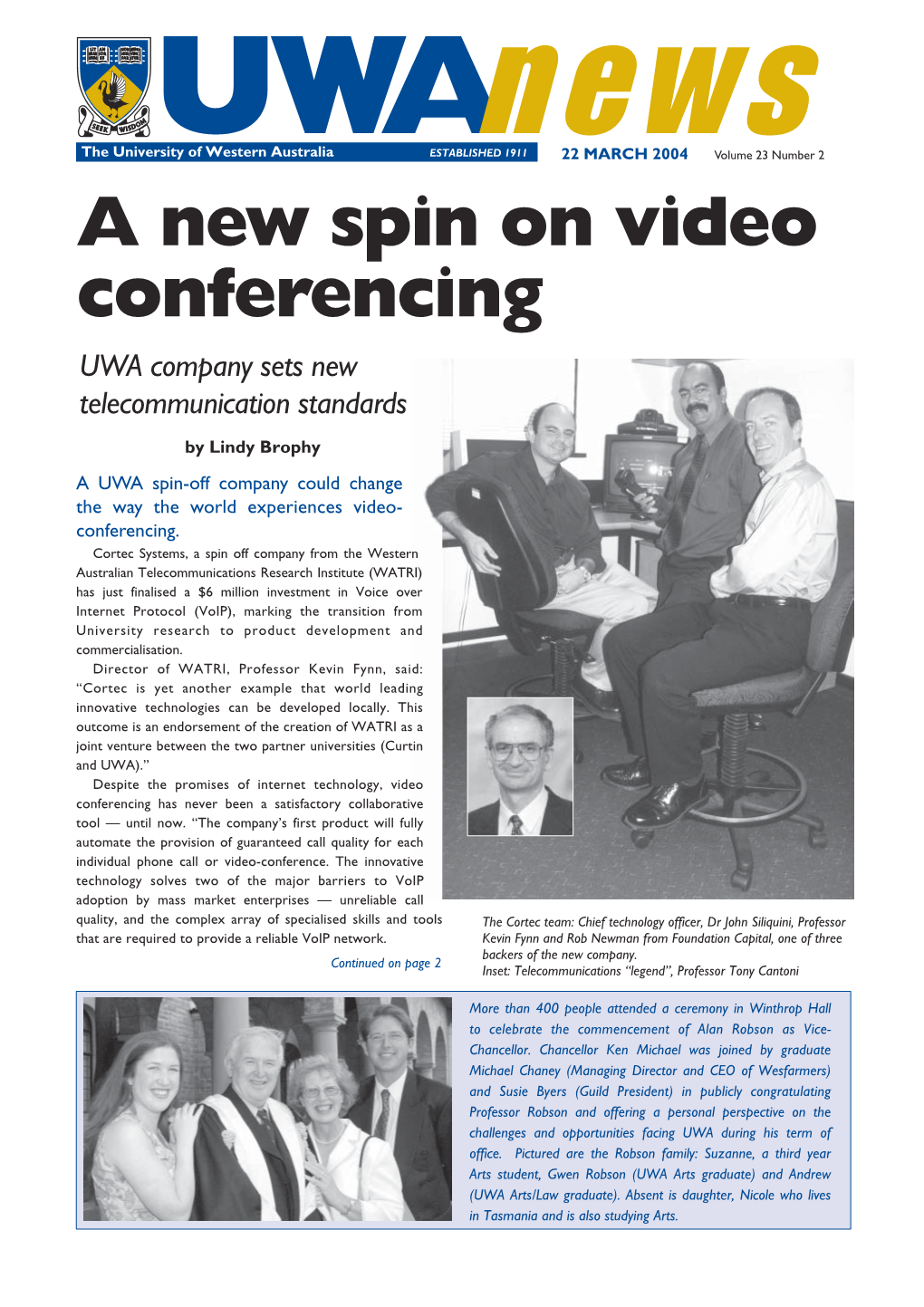 UWA News March 22