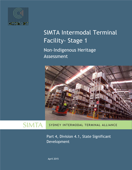 SIMTA Stage 1 EIS – Non-Indigenous Heritage Assessment    Executive Summary
