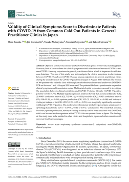 Validity of Clinical Symptoms Score to Discriminate Patients with COVID-19 from Common Cold Out-Patients in General Practitioner Clinics in Japan