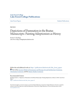 Depictions of Damnation in the Beatus Manuscripts: Painting Adoptionism As Heresy Kristin A
