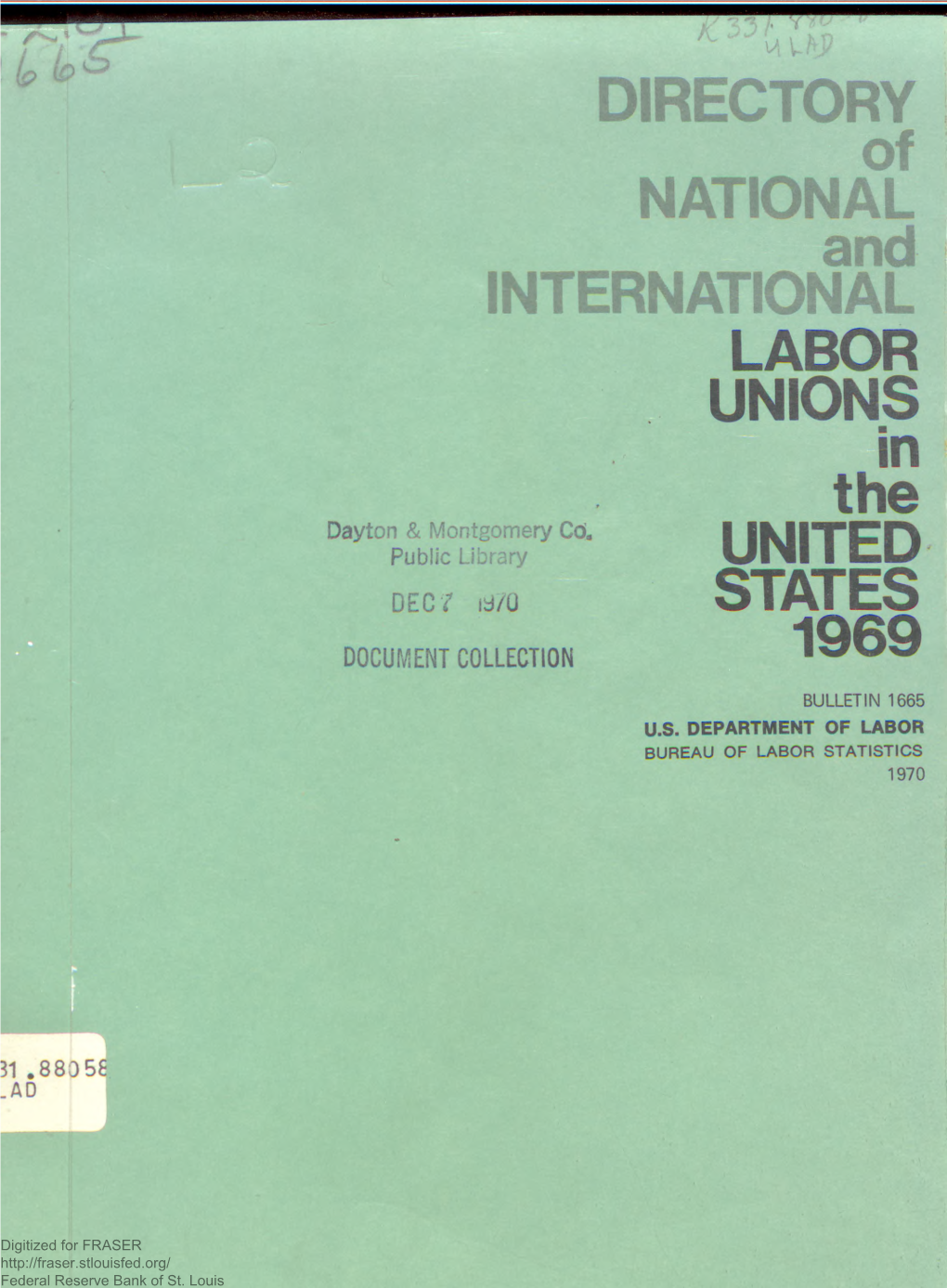 Directory of National and International Labor Unions in the United States