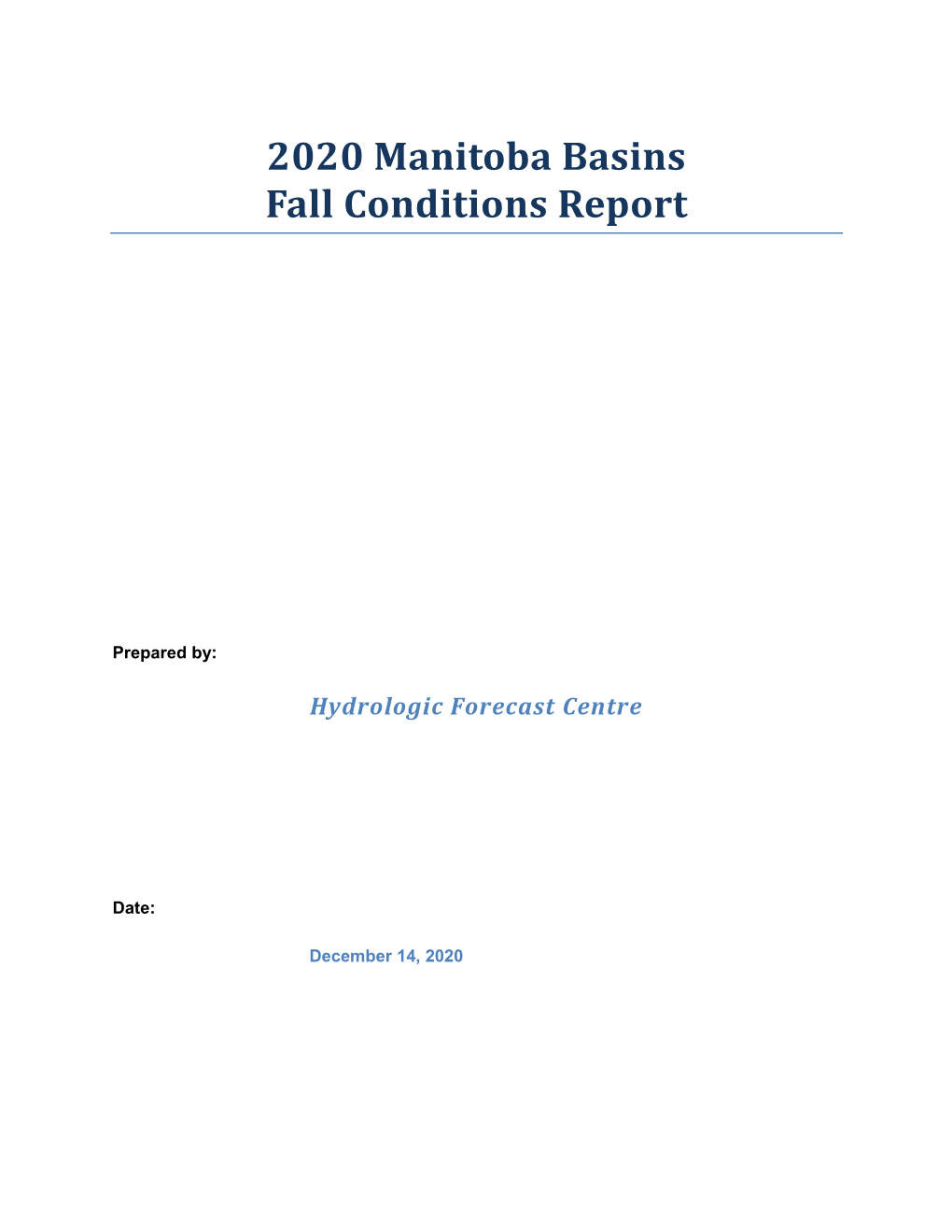 2020 Manitoba Basins Fall Conditions Report