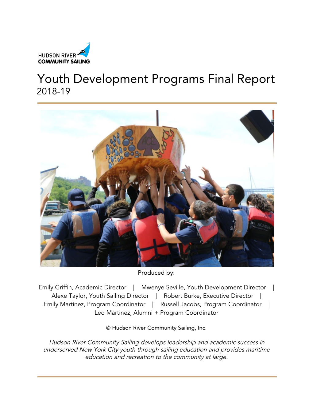 Youth Development Programs Final Report 2018-19