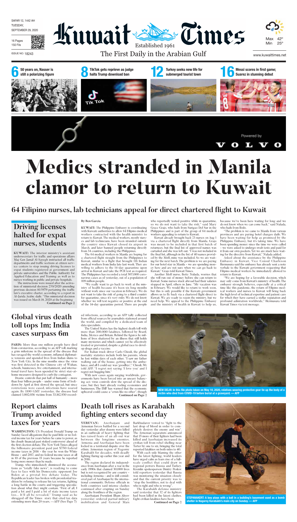 Medics Stranded in Manila Clamor to Return to Kuwait