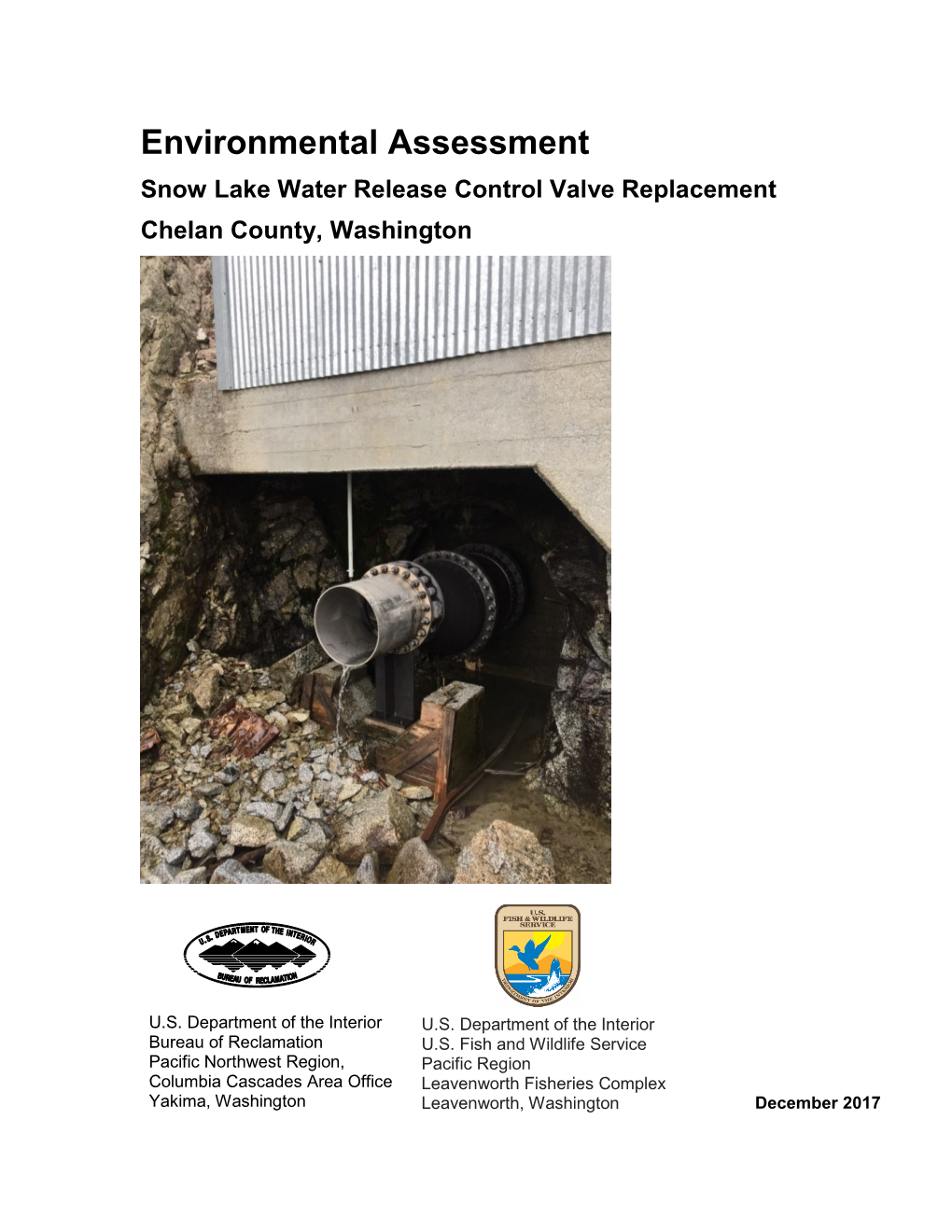 Environmental Assessment Snow Lake Water Release Control Valve Replacement Chelan County, Washington