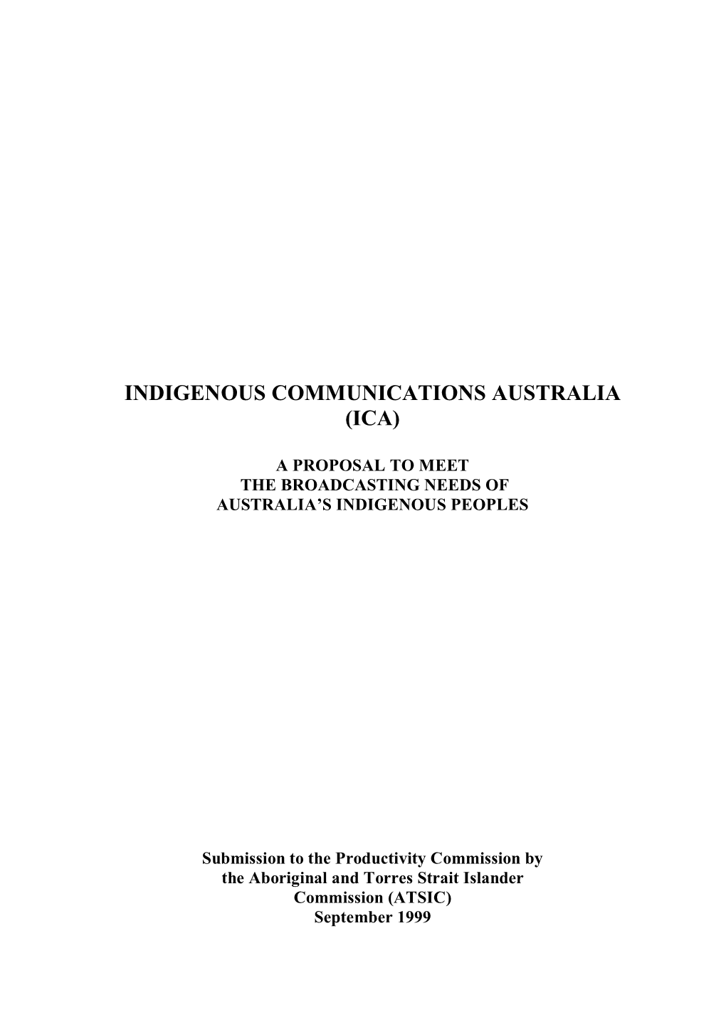 Indigenous Communications Australia (Ica)