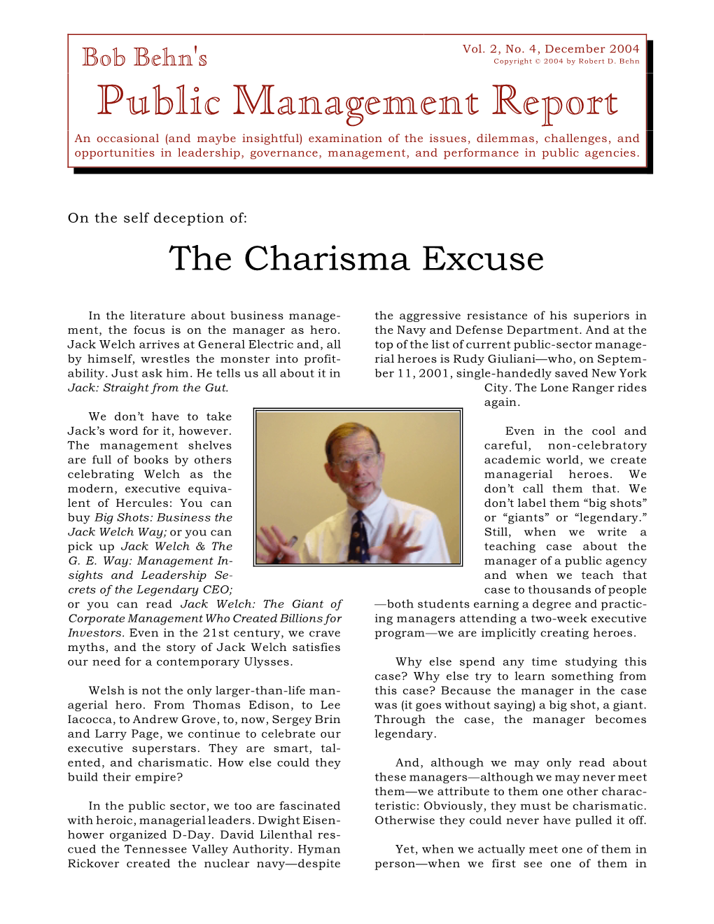 The Charisma Excuse