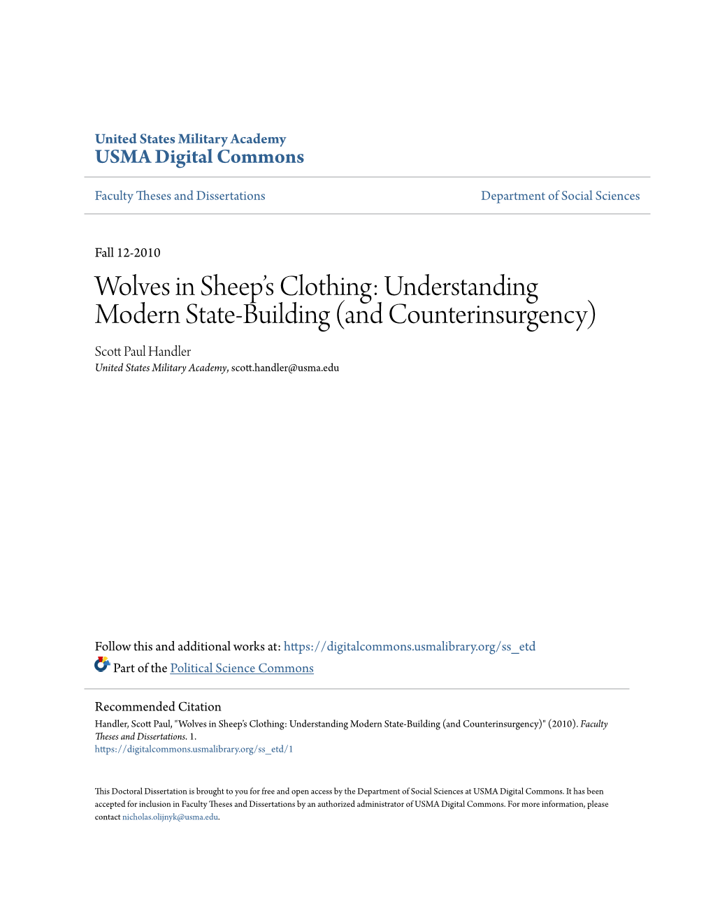 Wolves in Sheep's Clothing: Understanding Modern State
