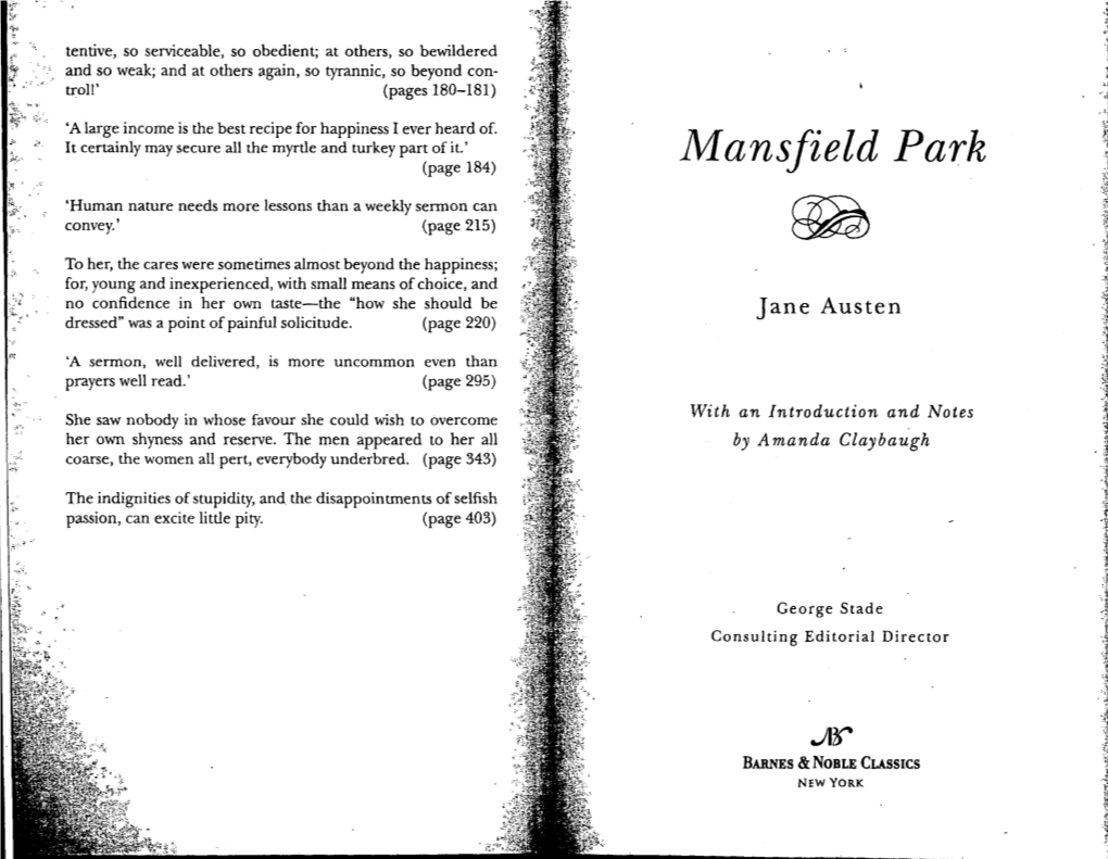 Mansfield Park Intro