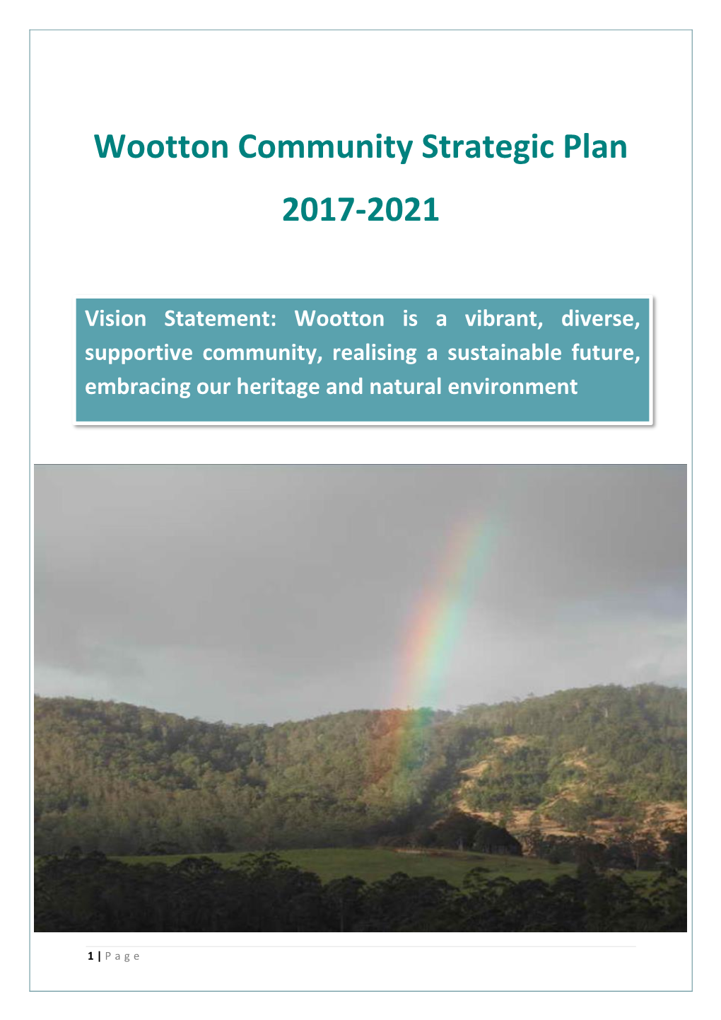 Wootton Community Strategic Plan 2017-2021
