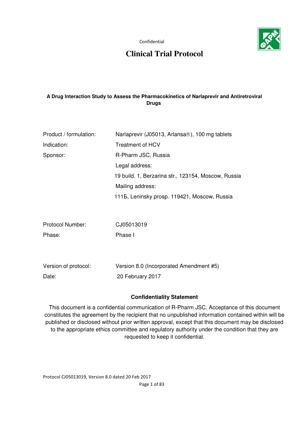 CJ05013019 Protocol Version 8 20 Feb2017 Eng Final