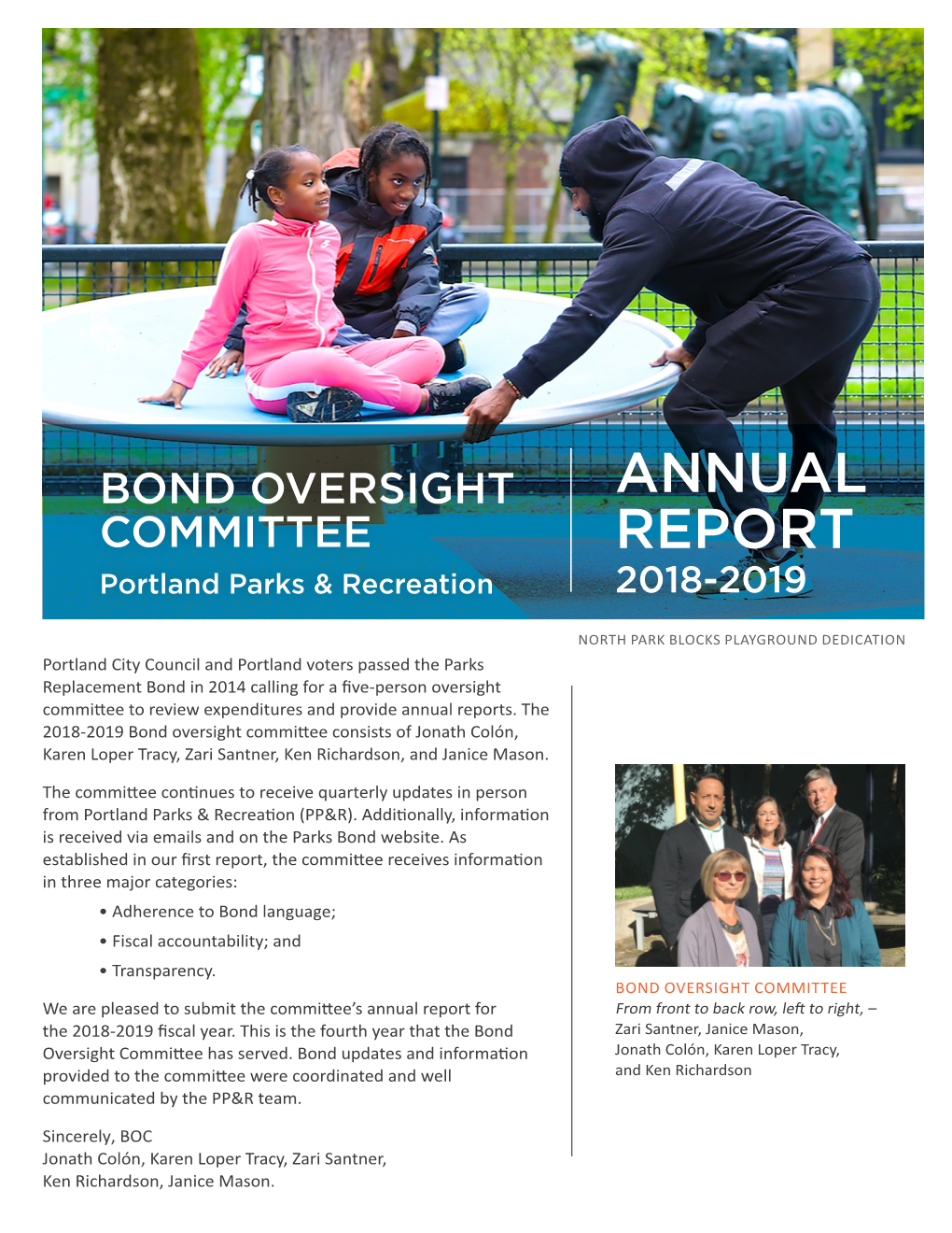 Download PDF File Bond Oversight Committee Annual Report 2018-2019