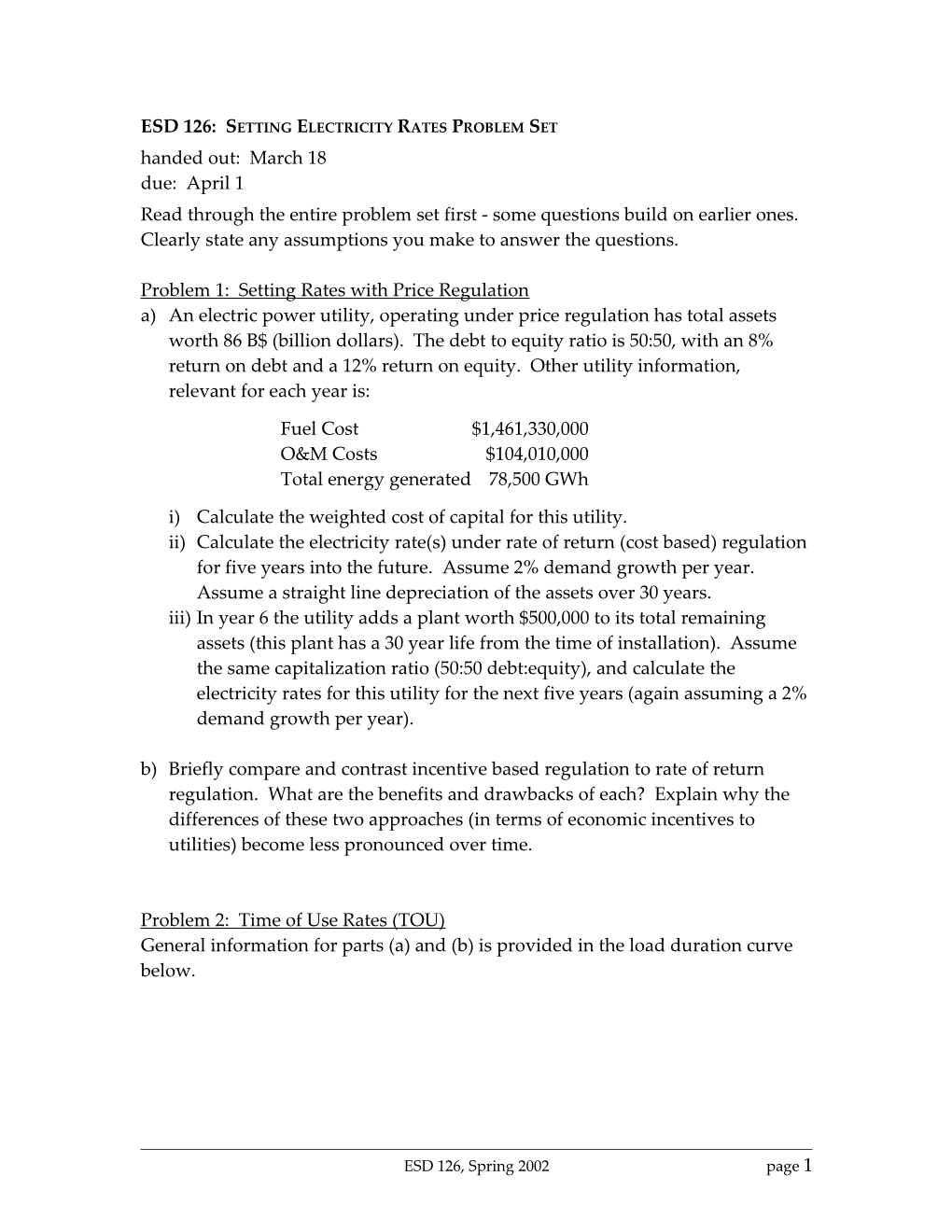 TPP126: Setting Electricity Rates