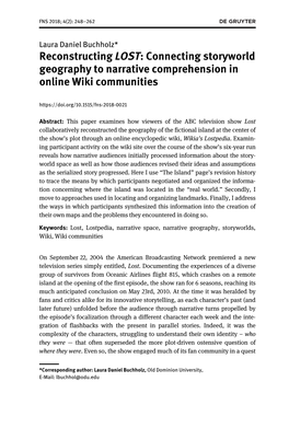 Connecting Storyworld Geography to Narrative Comprehension in Online Wiki Communities