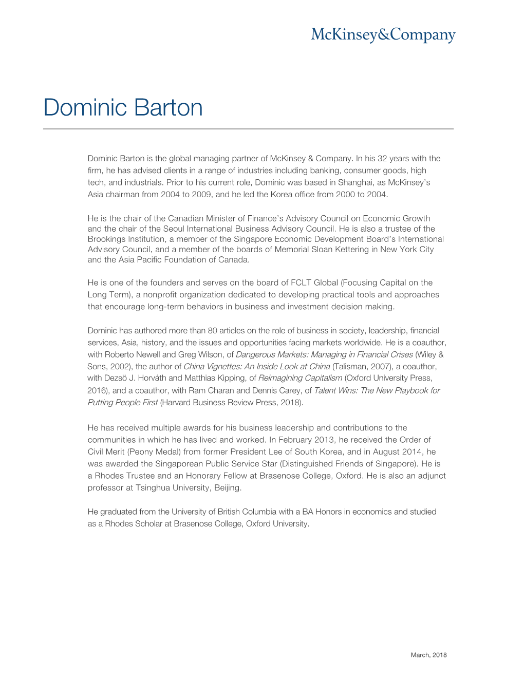 Dominic Barton