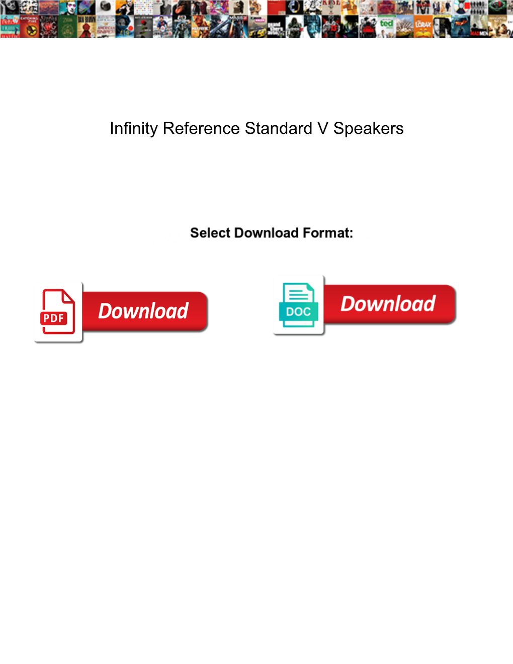 Infinity Reference Standard V Speakers