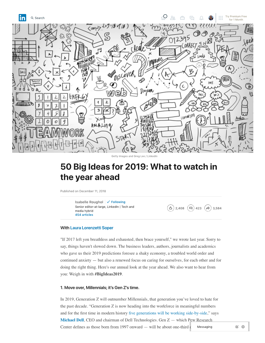 50 Big Ideasfor2019: Whattow Atch in the Yearahead