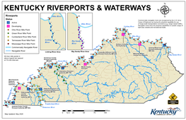 Map of Riverports and Waterways with Mile Points