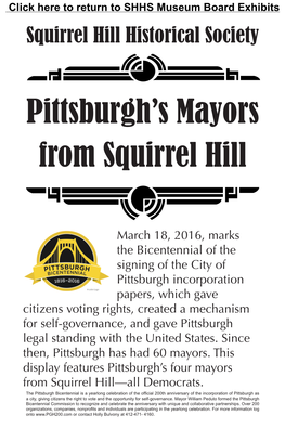 Pittsburgh Mayors from Squirrel Hill