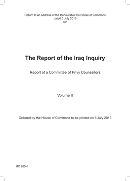 The Report of the Iraq Inquiry