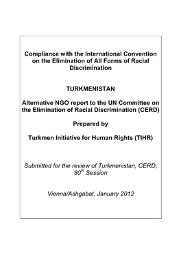 Compliance with the International Convention on the Elimination of All Forms of Racial Discrimination