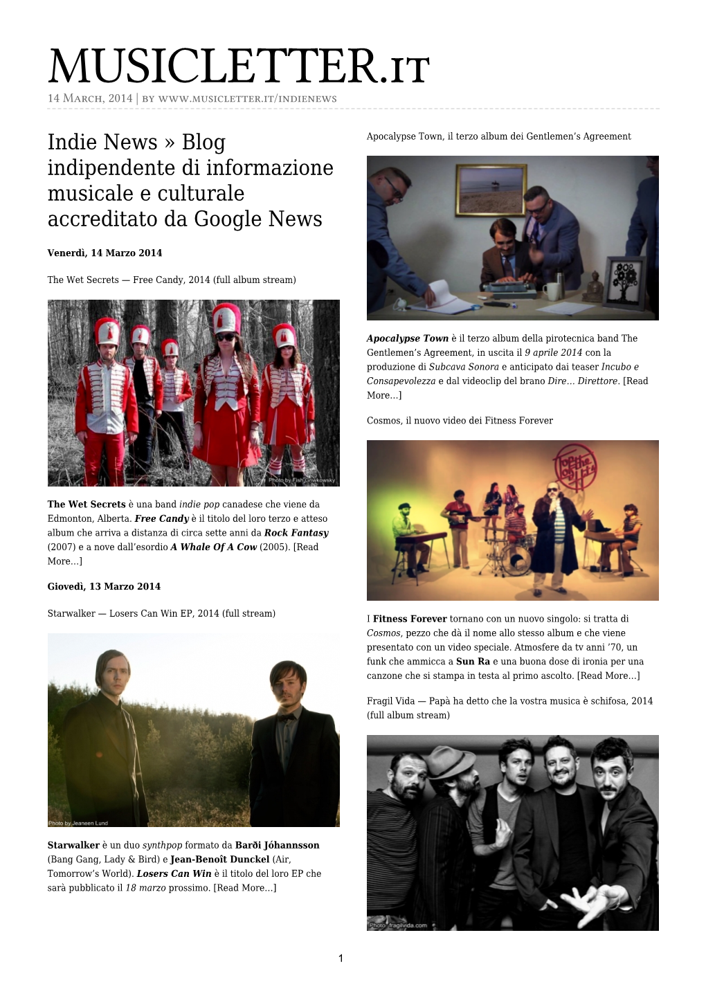 MUSICLETTER.It 14 March, 2014 | By