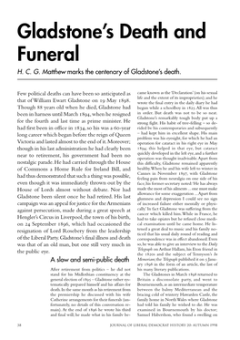 Gladstone's Death and Funeral