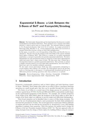 Exponential S-Boxes: a Link Between the S-Boxes of Belt and Kuznyechik/Streebog