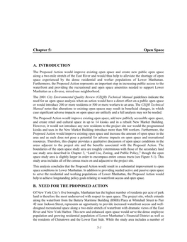 Open Space A. INTRODUCTION B. NEED for the PROPOSED