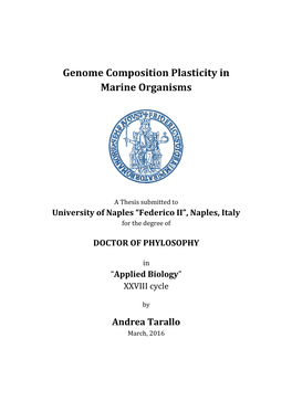 Genome Composition Plasticity in Marine Organisms