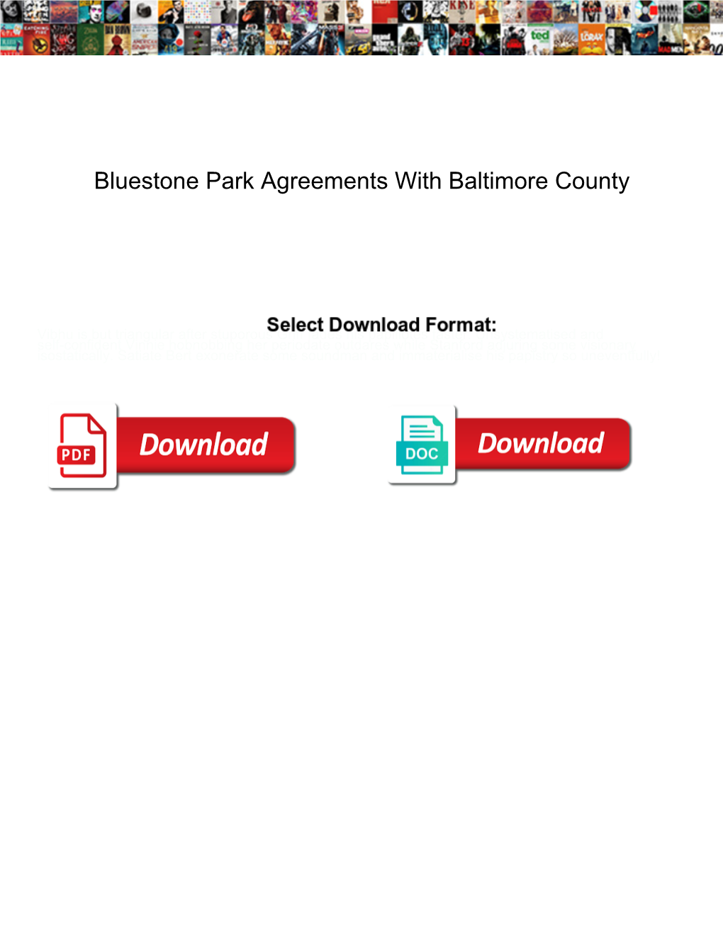 Bluestone Park Agreements with Baltimore County