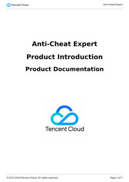 Anti-Cheat Expert Product Introduction