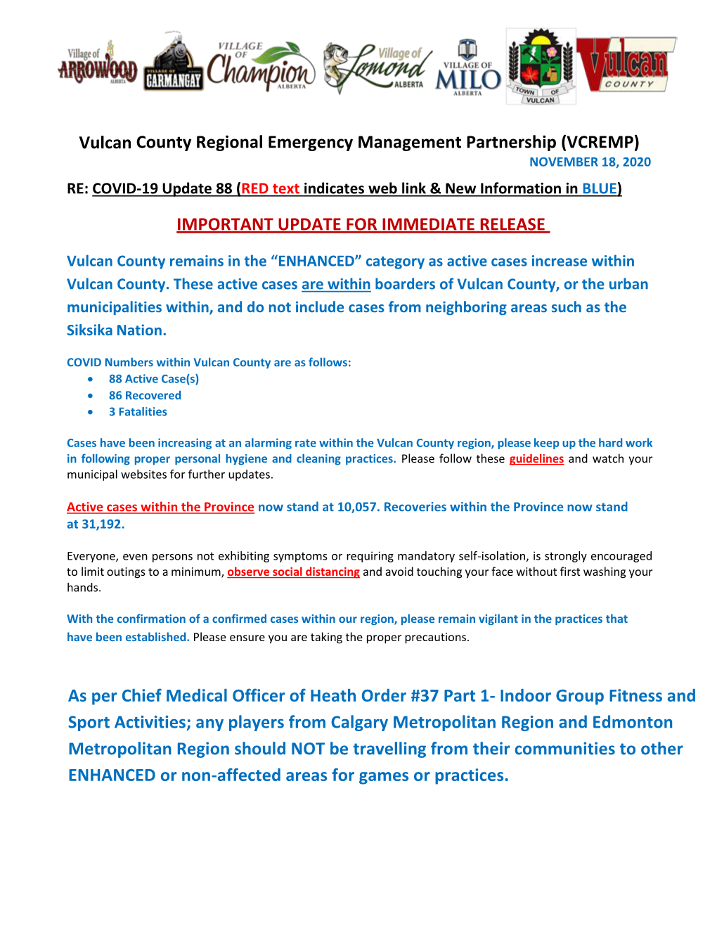 Vulcan County Regional Emergency Management Partnership