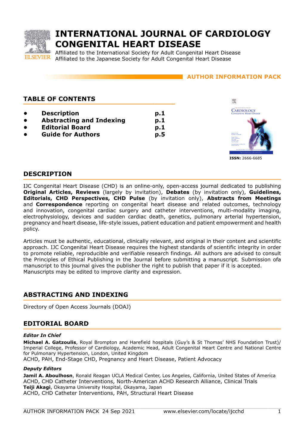 International Journal of Cardiology Congenital