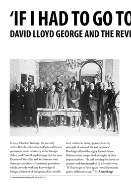 David Lloyd George and the Revision of the Treaty of Versailles