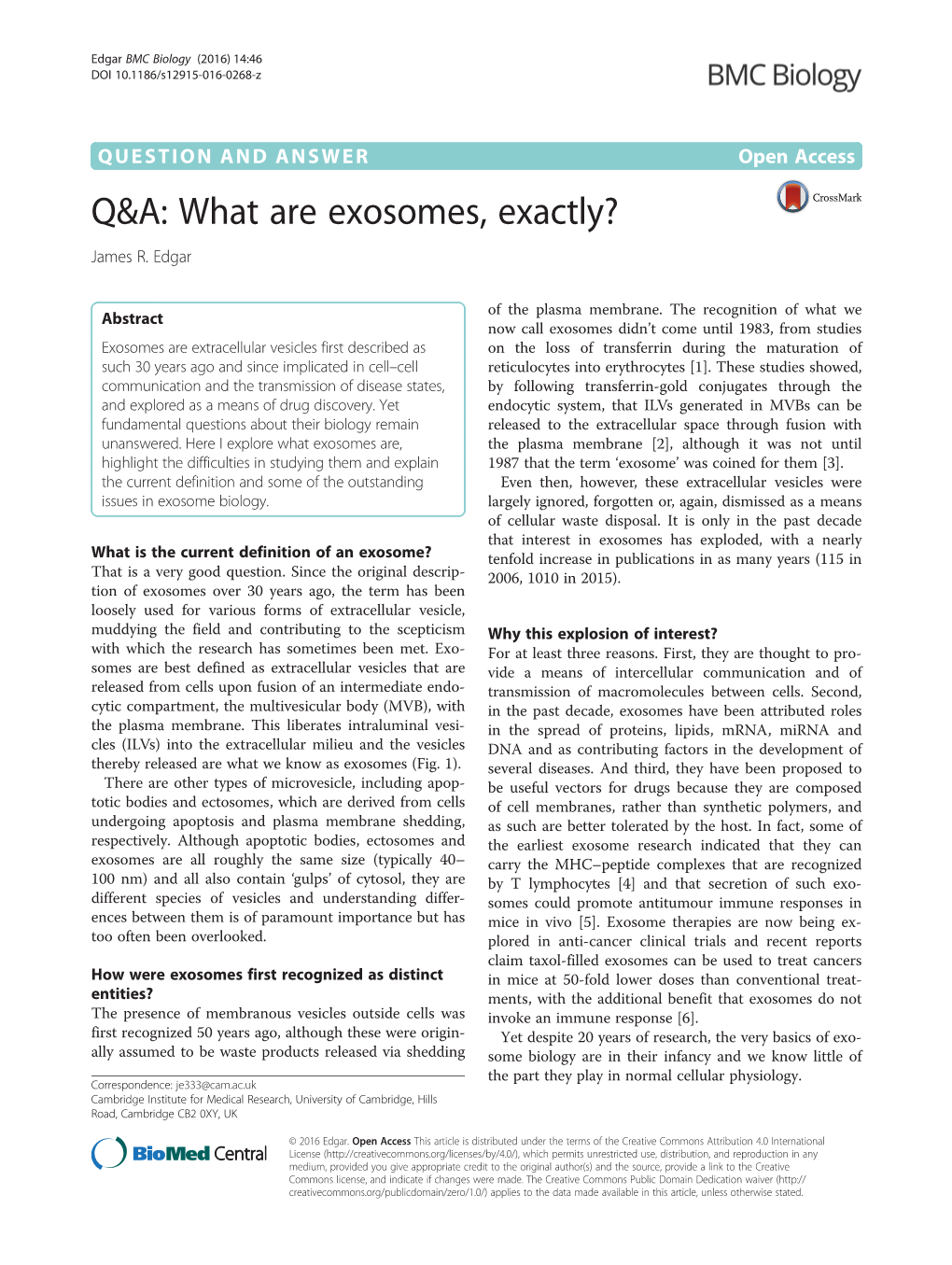 Q&A: What Are Exosomes, Exactly?