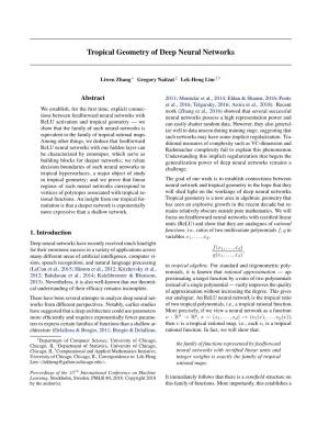 Tropical Geometry of Deep Neural Networks