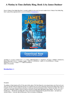 A Mutiny in Time (Infinity Ring, Book 1) by James Dashner